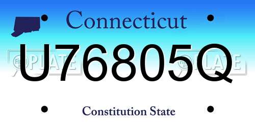 U76805Q Connecticut License Plate