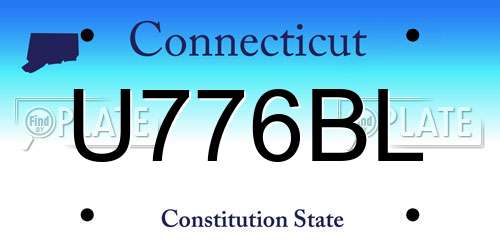 U776BL Connecticut License Plate