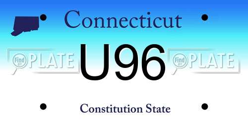 U96 Connecticut License Plate