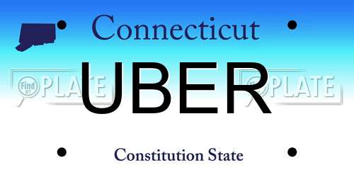 UBER Connecticut License Plate