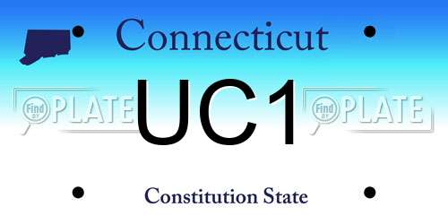 UC1 Connecticut License Plate