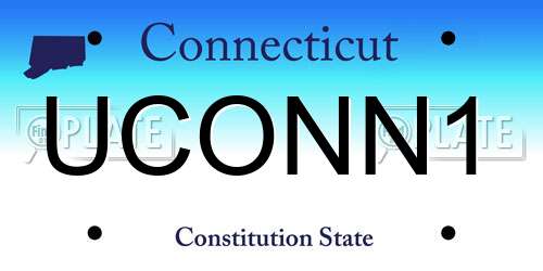 UCONN1 Connecticut License Plate