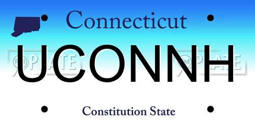 UCONNH Connecticut License Plate