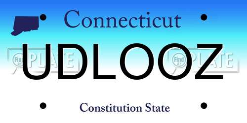 UDLOOZ Connecticut License Plate