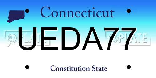 UEDA77 Connecticut License Plate