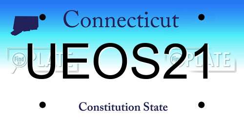 UEOS21 Connecticut License Plate