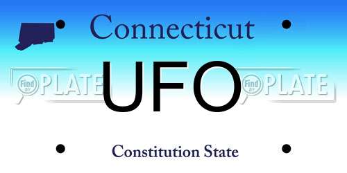 UFO Connecticut License Plate