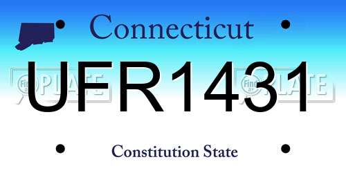 UFR1431 Connecticut License Plate