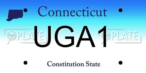 UGA1 Connecticut License Plate