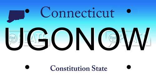 UGONOW Connecticut License Plate
