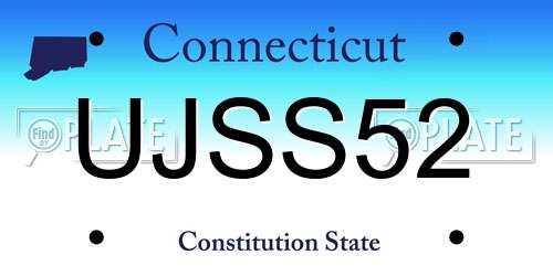 UJSS52 Connecticut License Plate
