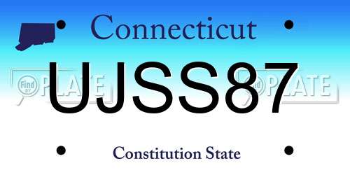 UJSS87 Connecticut License Plate