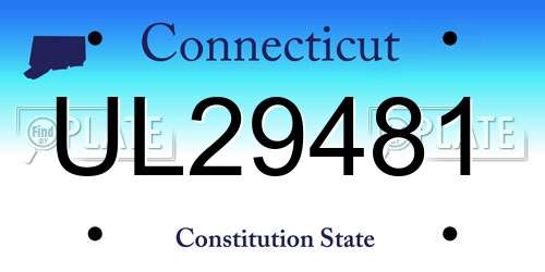 UL29481 Connecticut License Plate