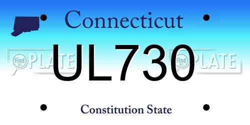 UL730 Connecticut License Plate