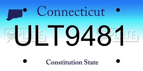 ULT9481 Connecticut License Plate