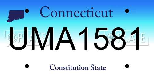 UMA1581 Connecticut License Plate