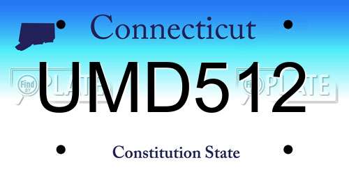 UMD512 Connecticut License Plate