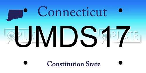UMDS17 Connecticut License Plate