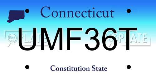 UMF36T Connecticut License Plate