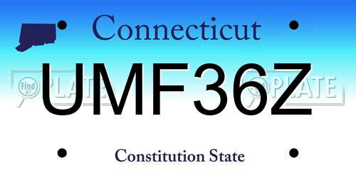UMF36Z Connecticut License Plate
