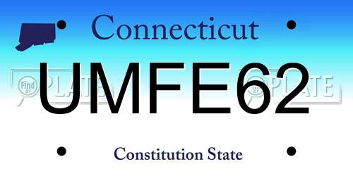 UMFE62 Connecticut License Plate