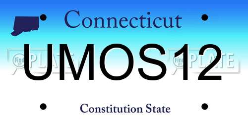 UMOS12 Connecticut License Plate