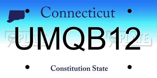 UMQB12 Connecticut License Plate