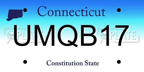 UMQB17 Connecticut License Plate