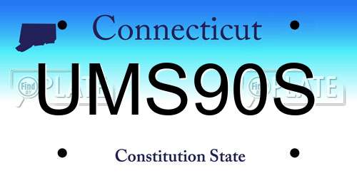 UMS90S Connecticut License Plate
