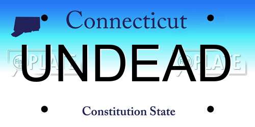 UNDEAD Connecticut License Plate