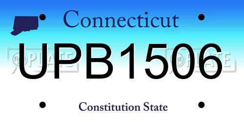UPB1506 Connecticut License Plate