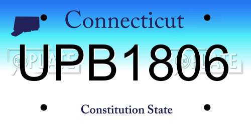 UPB1806 Connecticut License Plate