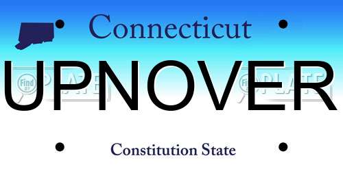 UPNOVER Connecticut License Plate