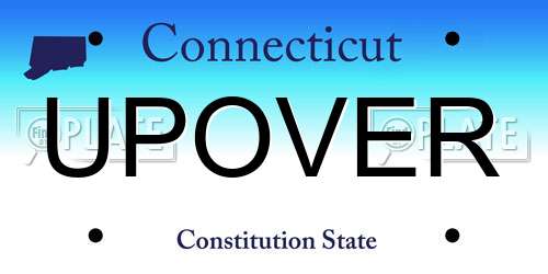 UPOVER Connecticut License Plate