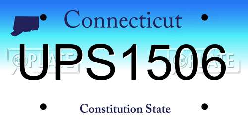UPS1506 Connecticut License Plate