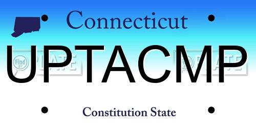 UPTACMP Connecticut License Plate