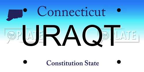 URAQT Connecticut License Plate