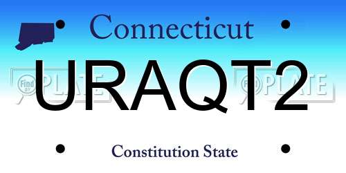URAQT2 Connecticut License Plate
