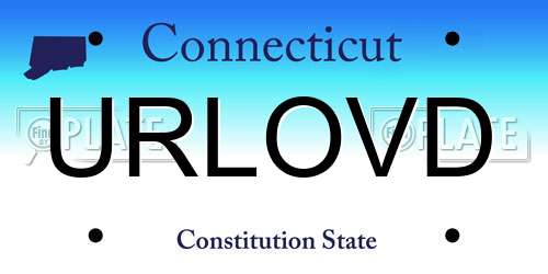 URLOVD Connecticut License Plate