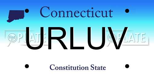 URLUV Connecticut License Plate