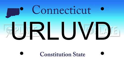 URLUVD Connecticut License Plate