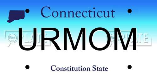 URMOM Connecticut License Plate