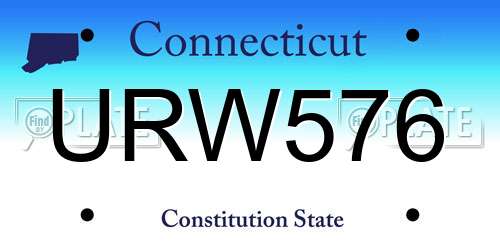 URW576 Connecticut License Plate