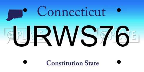 URWS76 Connecticut License Plate