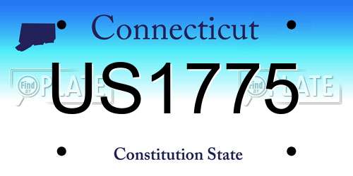 US1775 Connecticut License Plate