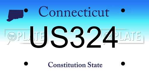 US324 Connecticut License Plate
