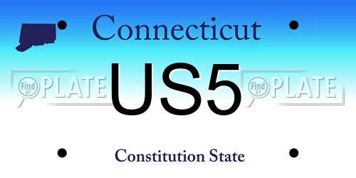 US5 Connecticut License Plate