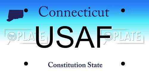 USAF Connecticut License Plate