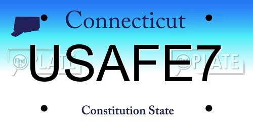USAFE7 Connecticut License Plate