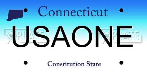 USAONE Connecticut License Plate